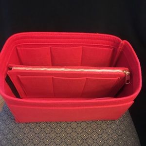 Purse Tote Large Red Insert Organizer Protector